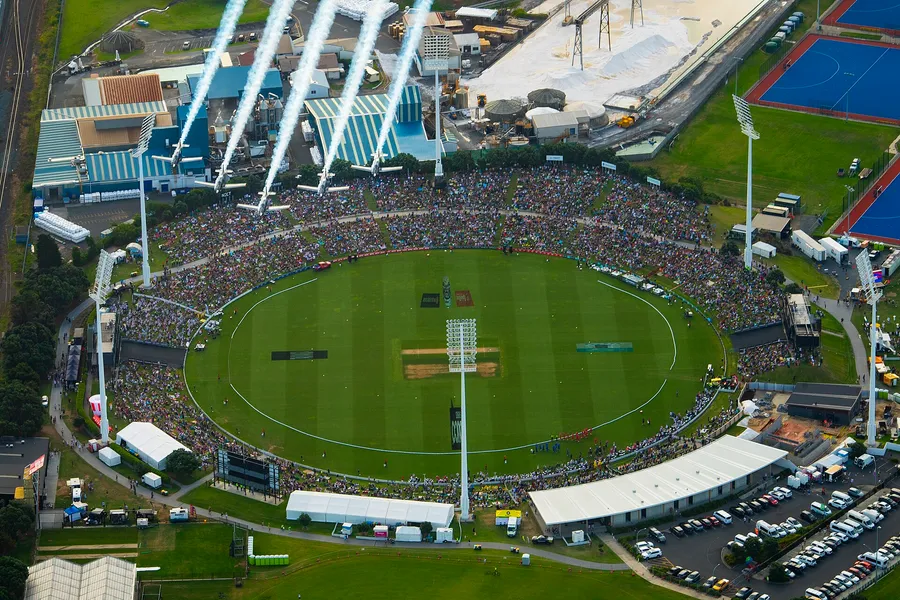 Aerial view of Bay Oval in Mount Maunganui