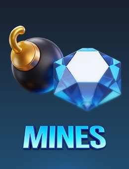 Mines bomb and blue diamond mobile game cover